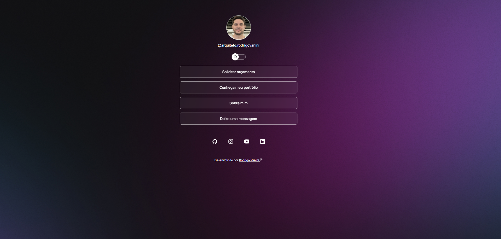 Imagem de pré-visualização do Social Link Page